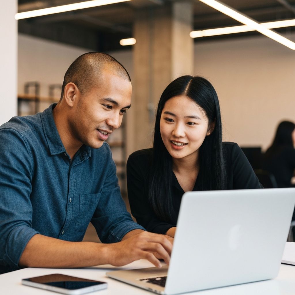 Team collaborating on marketing strategy